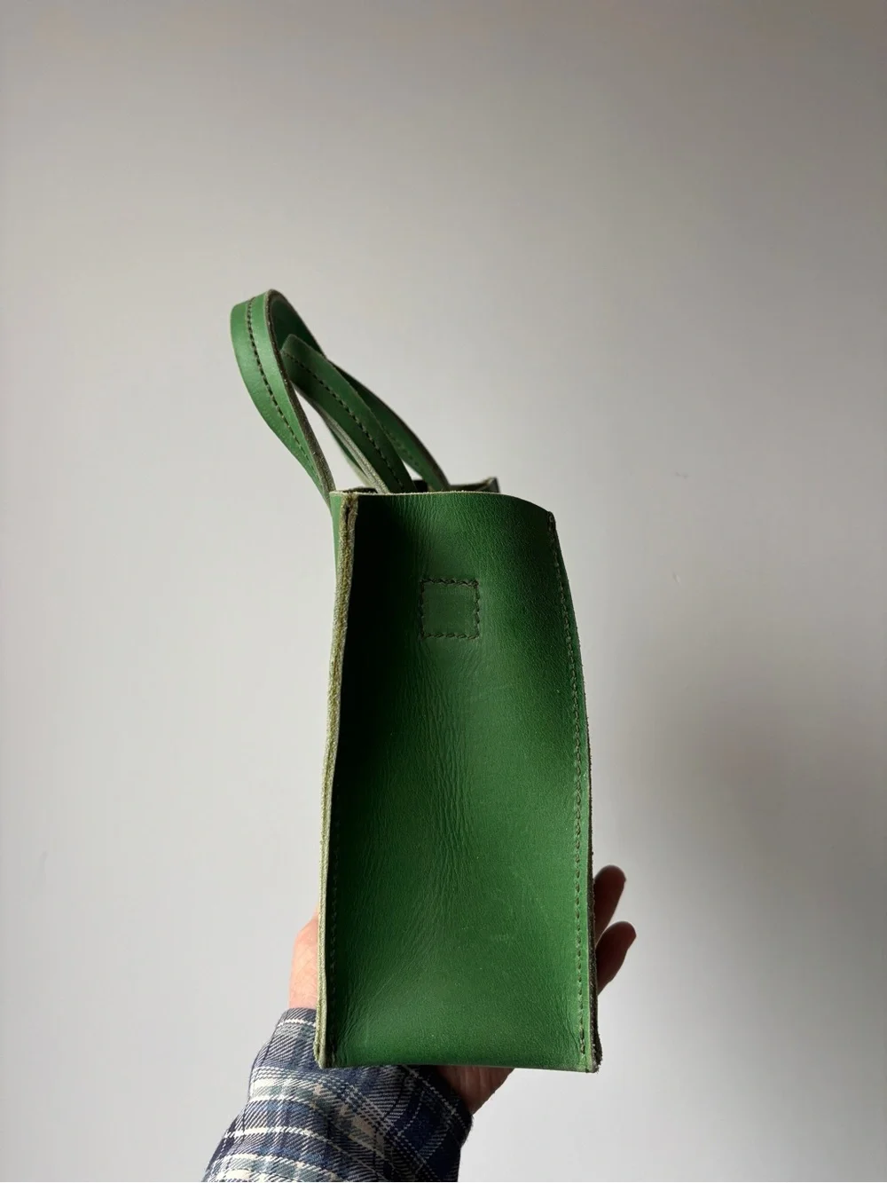 Parker Clay Avila Green Leather Mini Tote Bag